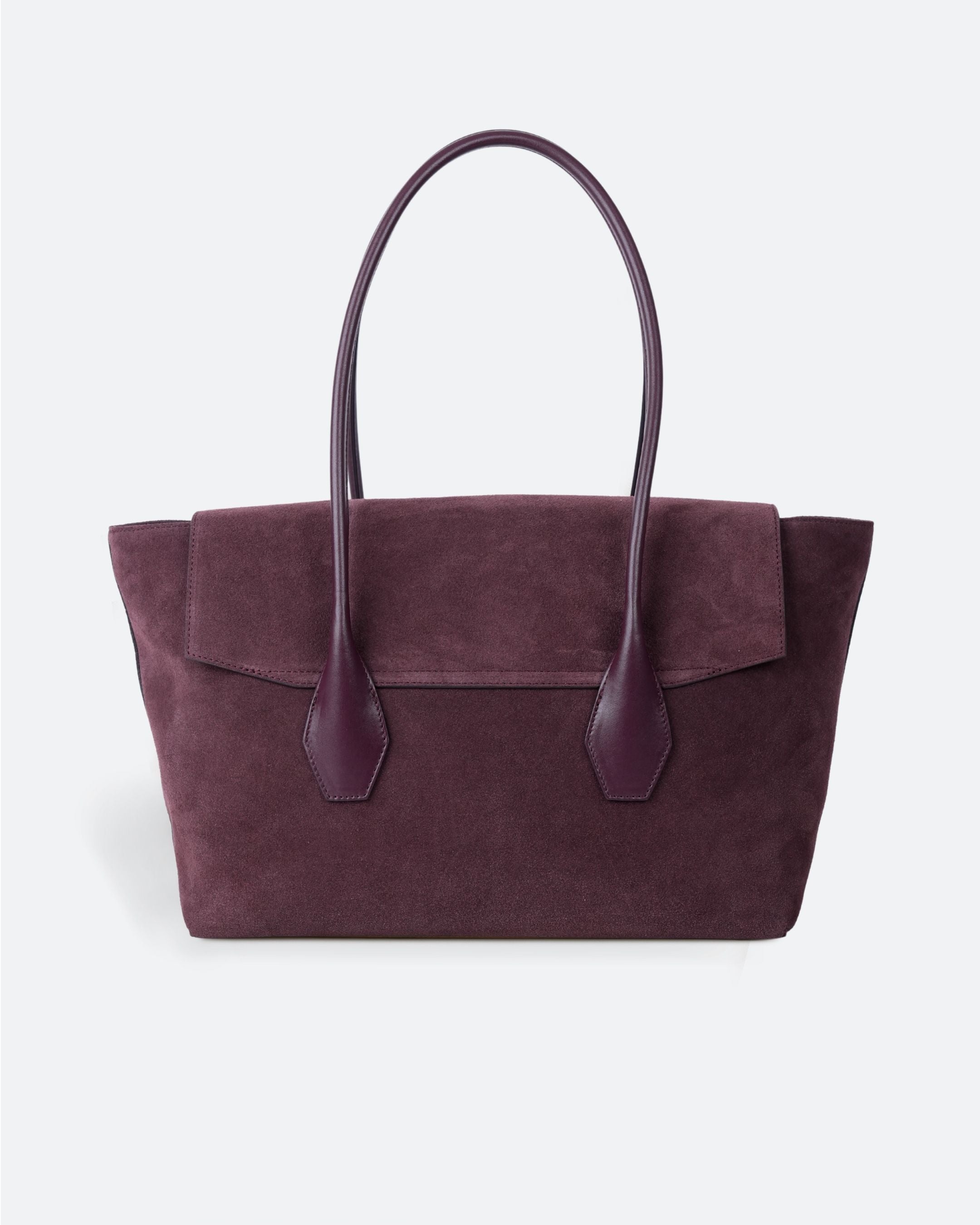 ALEMI Zurich | IDA | Laptop Bag | Maroon Red | Suede Leather | Bag back