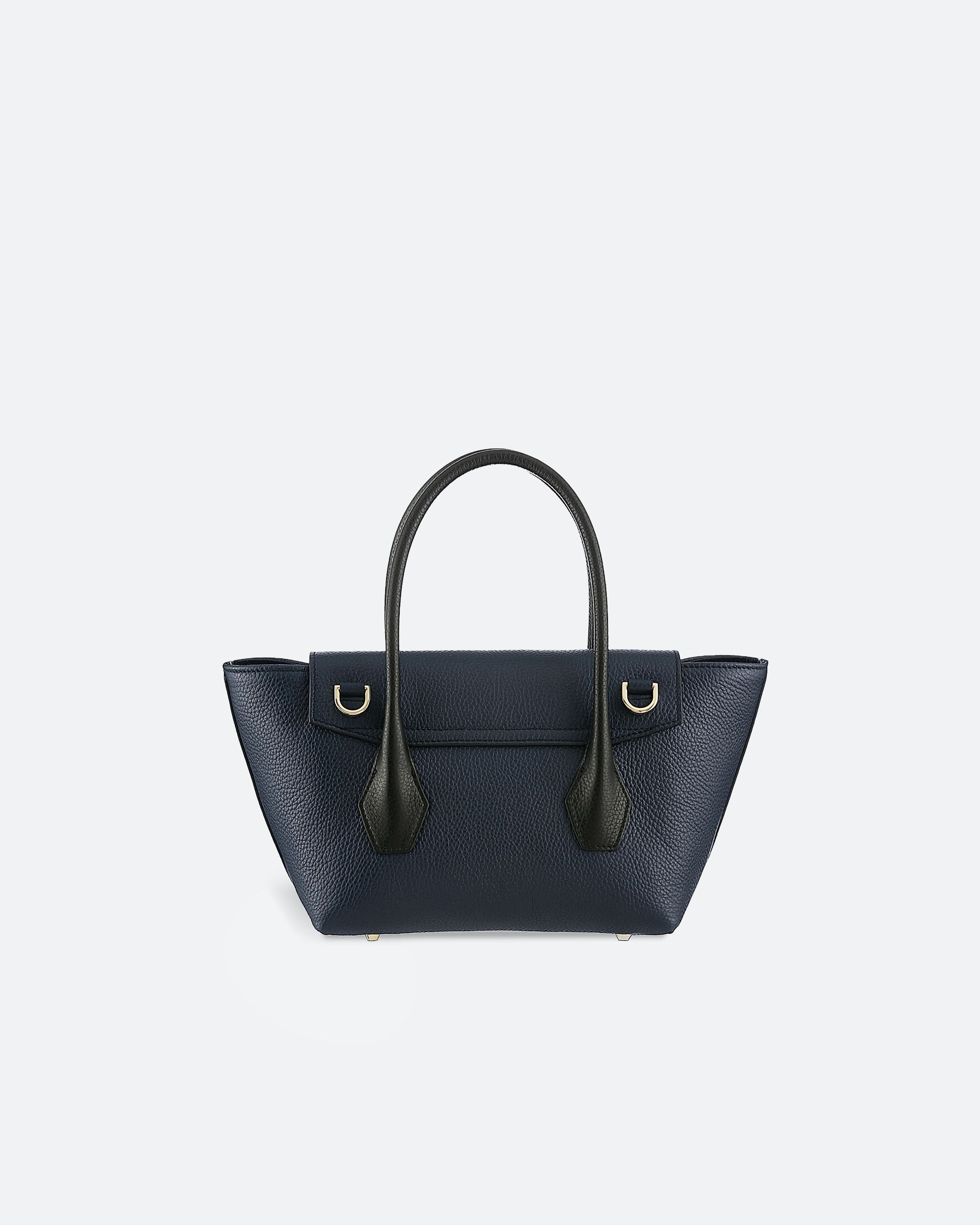 ALEMI Zurich | IDA SMALL | Small Bag | Black-Navy | Soft Grain Leather | Bag back
