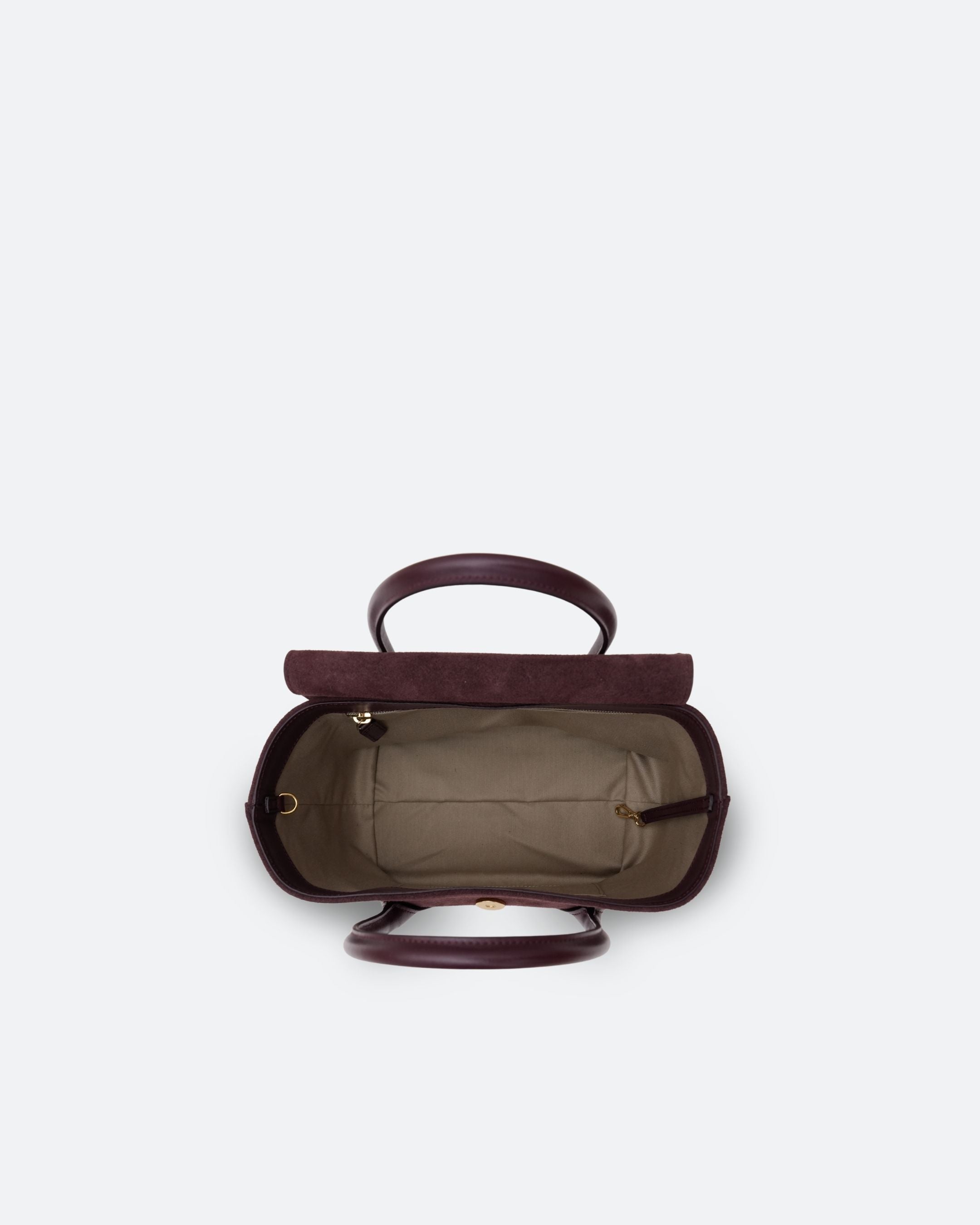 ALEMI Zurich | IDA SMALL | Small Bag | Maroon Red | Suede Leather | Inside