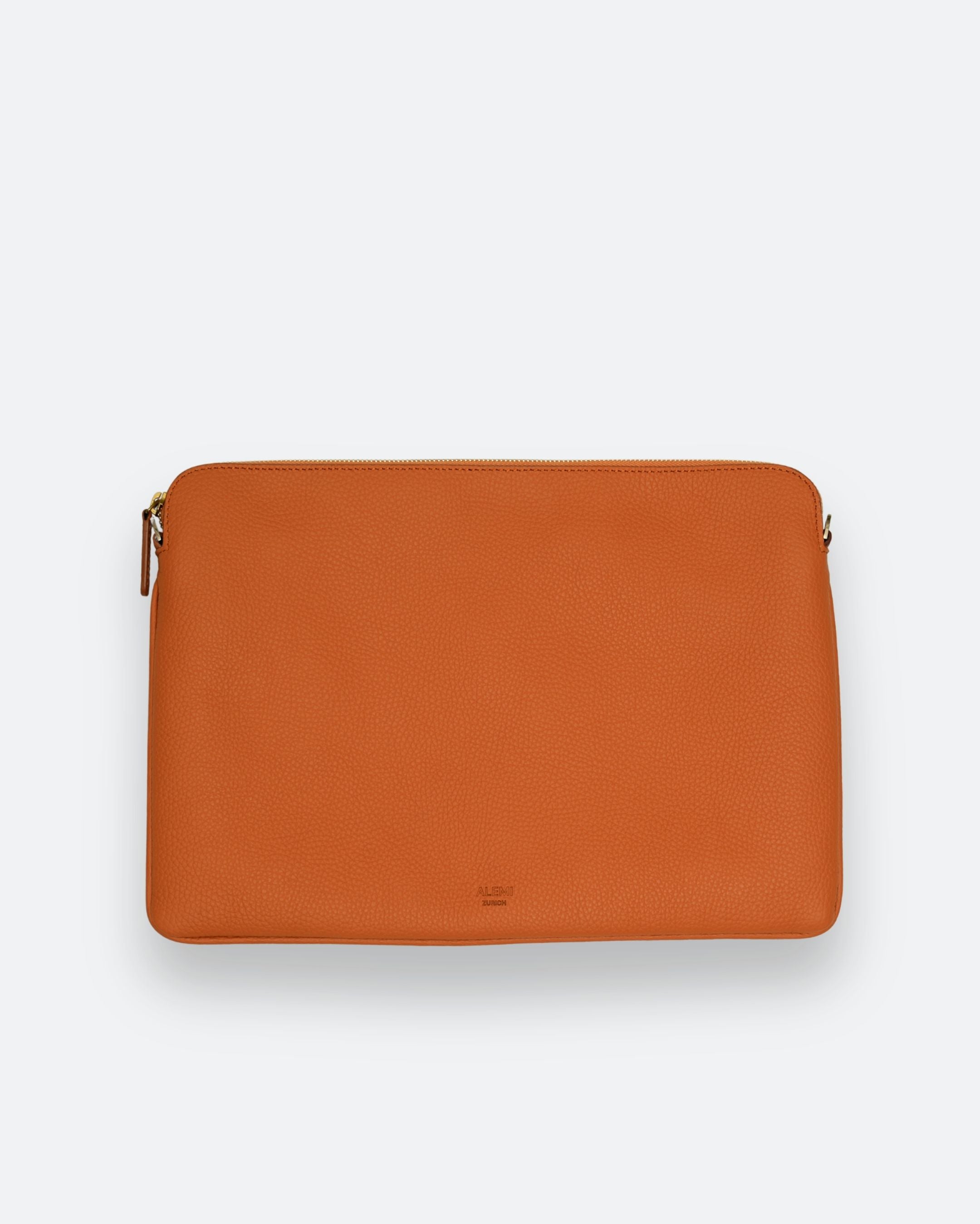 ALEMI Zurich | LAPTOP CASE | Accessoires | Burnt Orange | Soft Grain Leather | Front