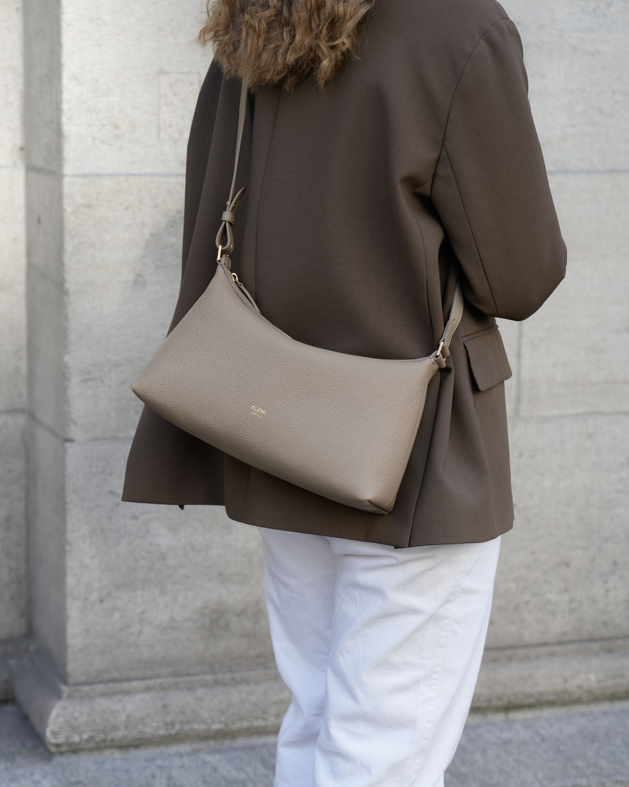 ALEMI Zurich | LETTEN SMALL | Small Bag | Beige I Soft Grain Leather | Bag cross-body