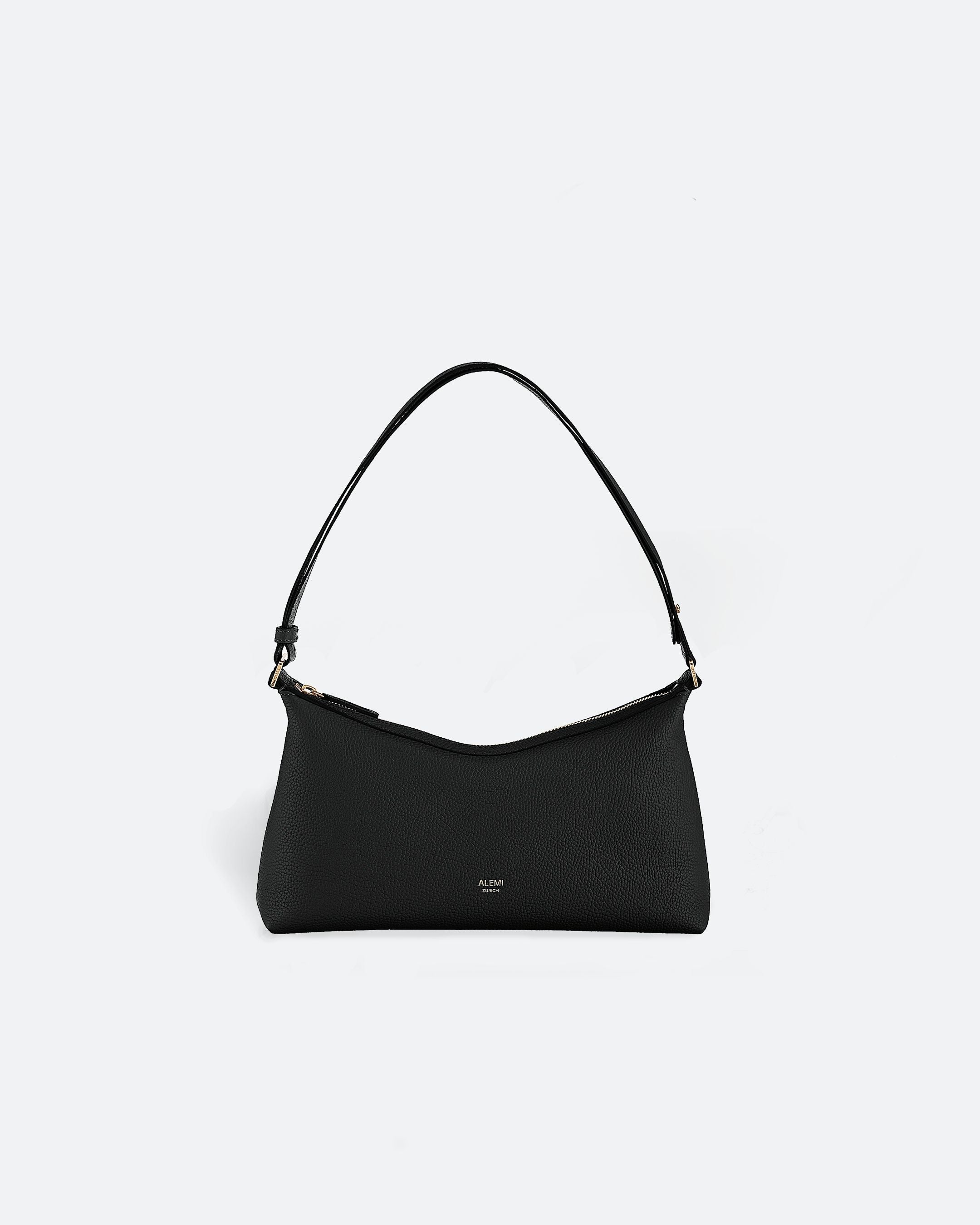 ALEMI Zurich | LETTEN SMALL | Small Bag | Black I Soft Grain Leather | Bag front
