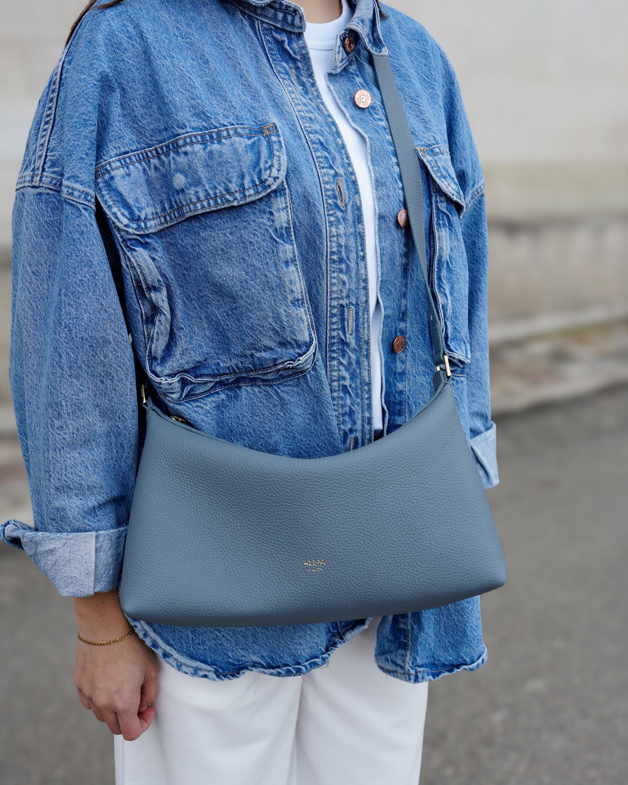 ALEMI Zurich | LETTEN SMALL | Small Bag | Ice Blue I Soft Grain Leather | Bag cross-body