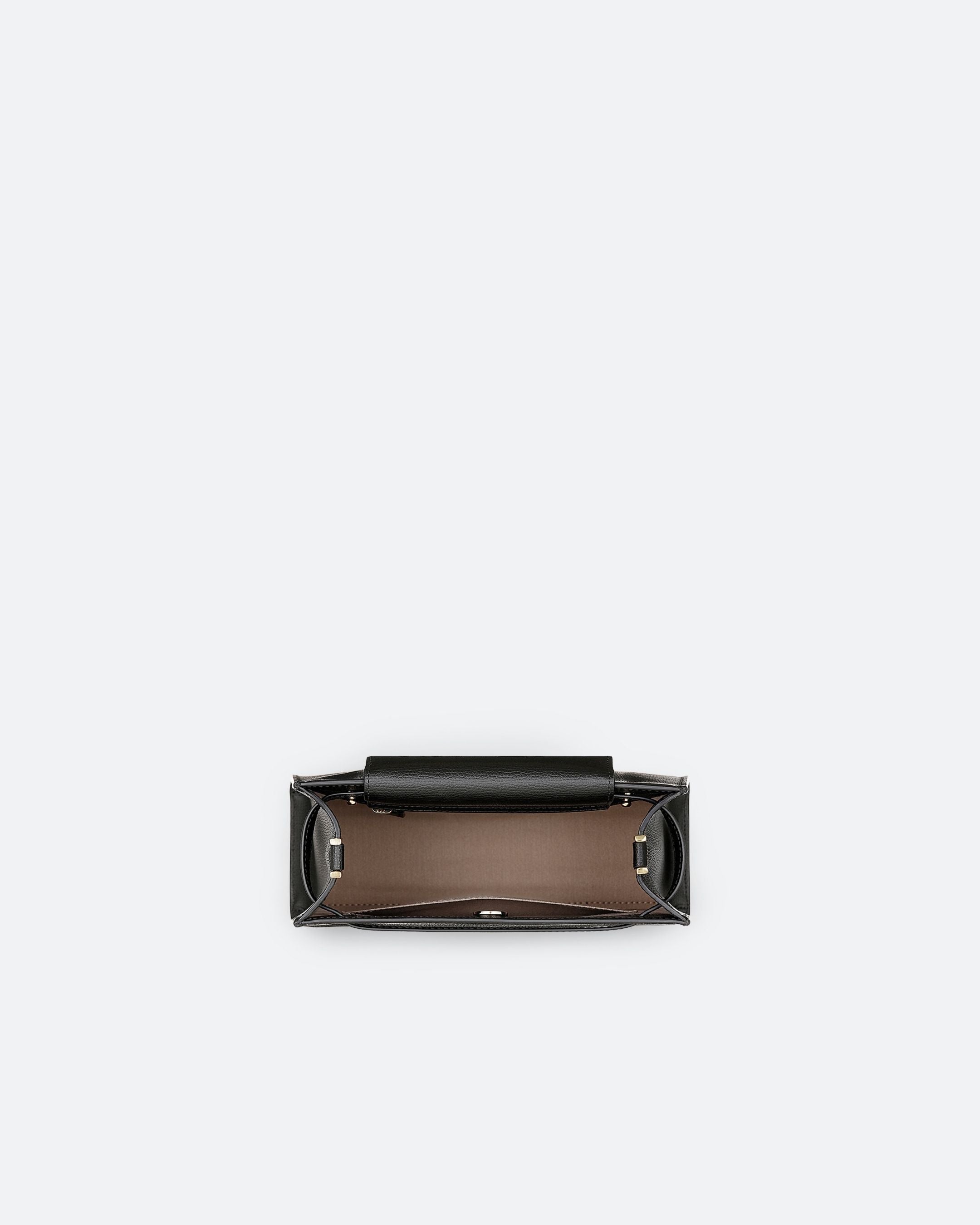 ALEMI Zurich | SEEFELD MINI | Small Bag | Black | Pebbled Leather | Bag inside