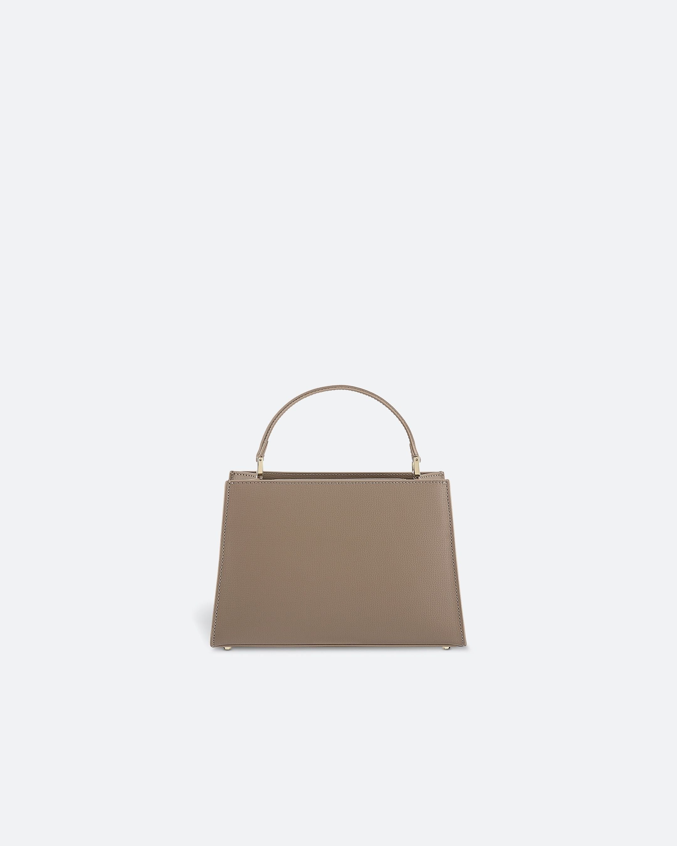 ALEMI Zurich | SEEFELD MINI | Small Bag | Greige | Pebbled Leather | Bag back
