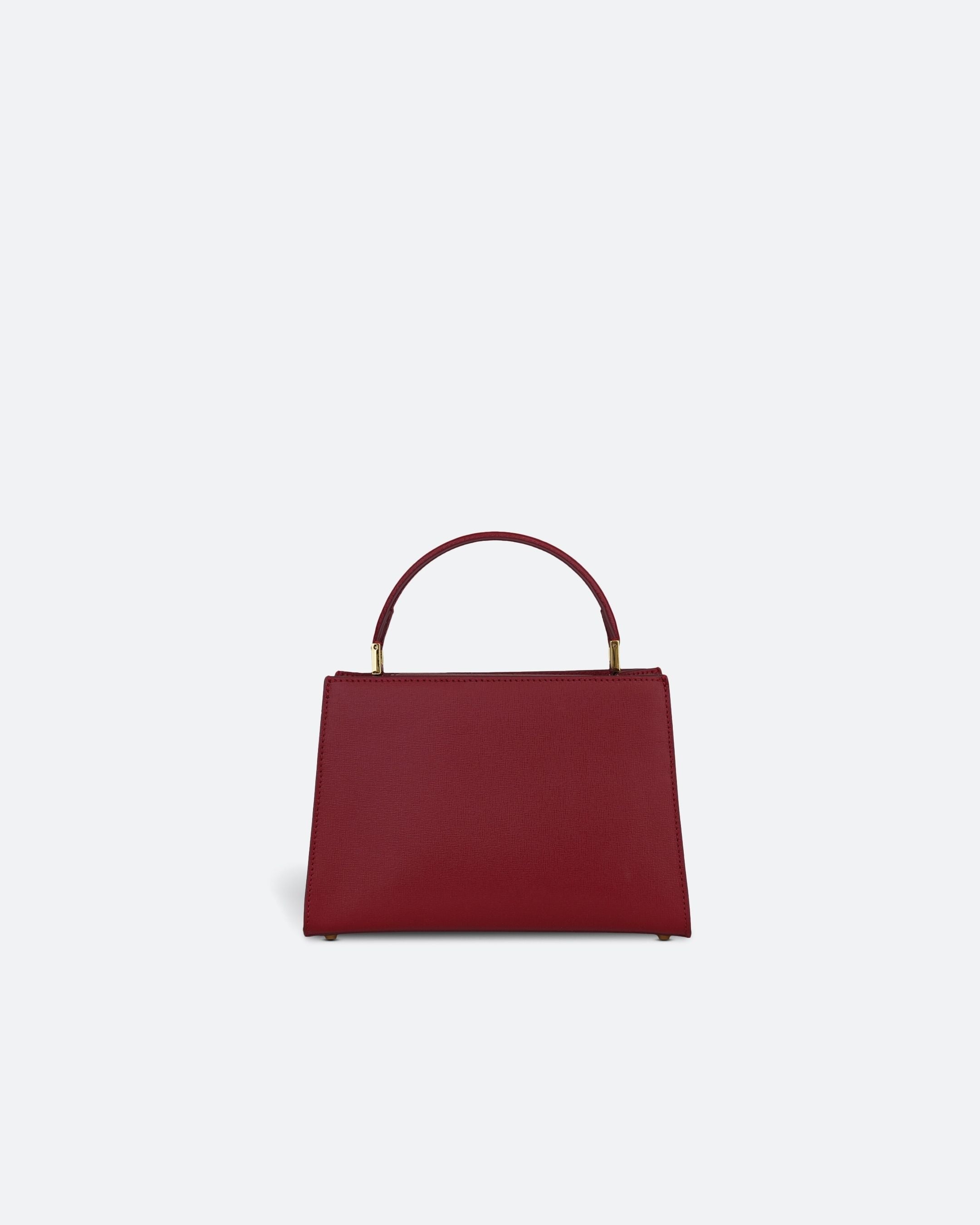ALEMI Zurich | SEEFELD MINI | Small Bag | Red | Saffiano Leather | Bag back