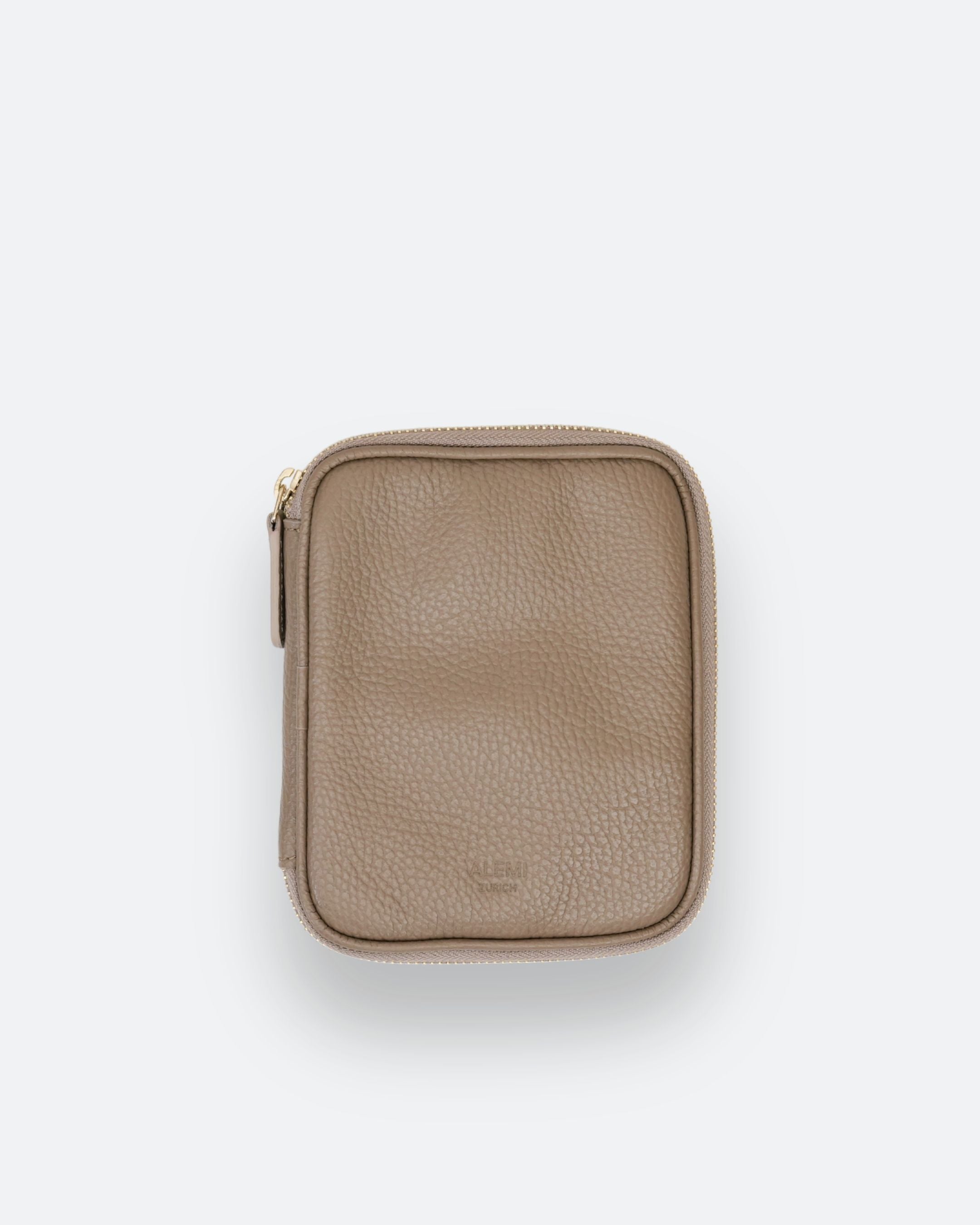 ALEMI Zurich | TECHNOPARK SMALL | Accessoires | Greige | Soft Grain Leather | Front
