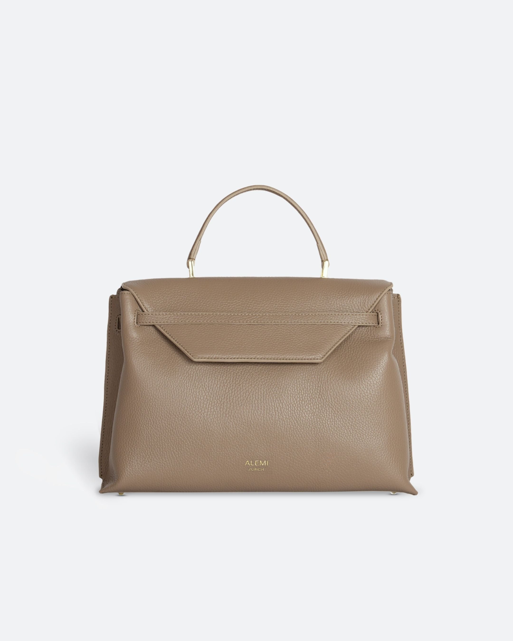 ALEMI Zurich | VIADUKT DAY | Laptop Bag | Greige | Soft Grain Leather | Bag front