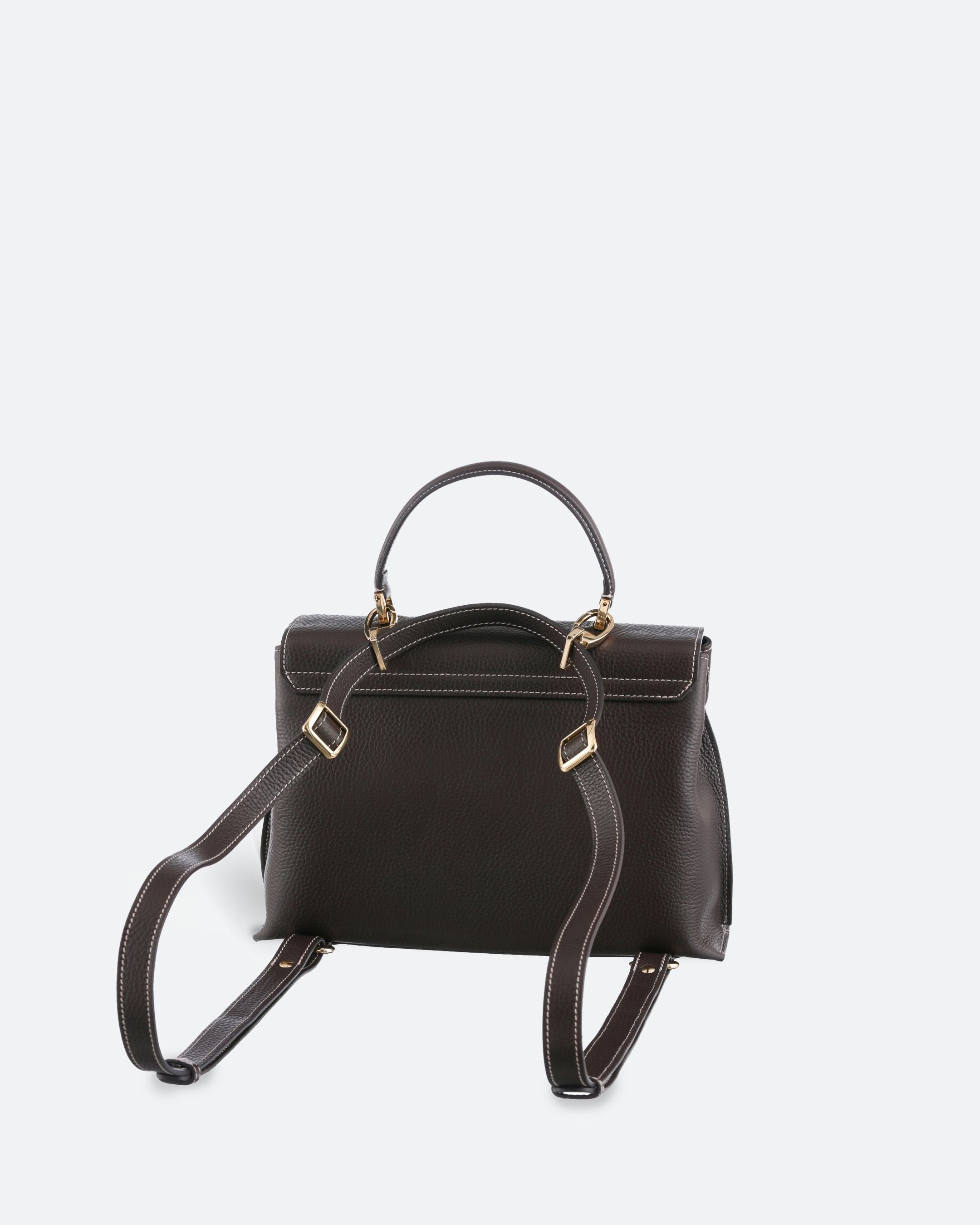 ALEMI Zurich | VIADUKT | Small Bag | Dark Brown | Soft Grain Leather | Bag back