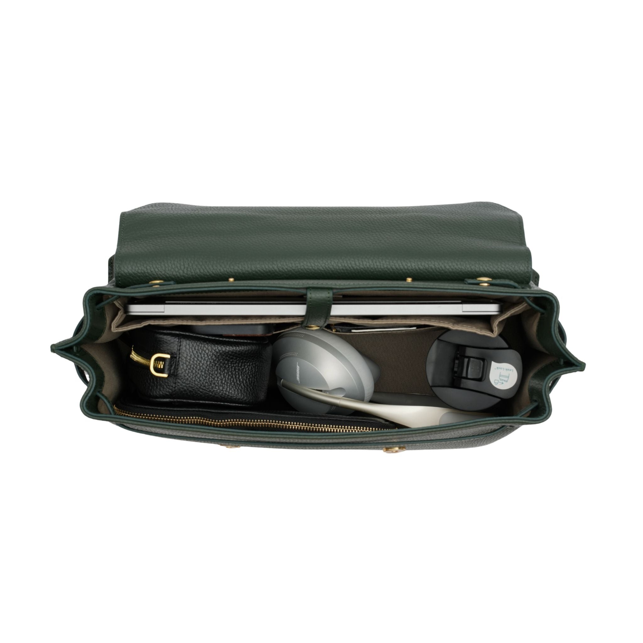 AMELI Zurich | VIADUKT WORK 24 | Dark Green | Soft Grain Leather | Inside