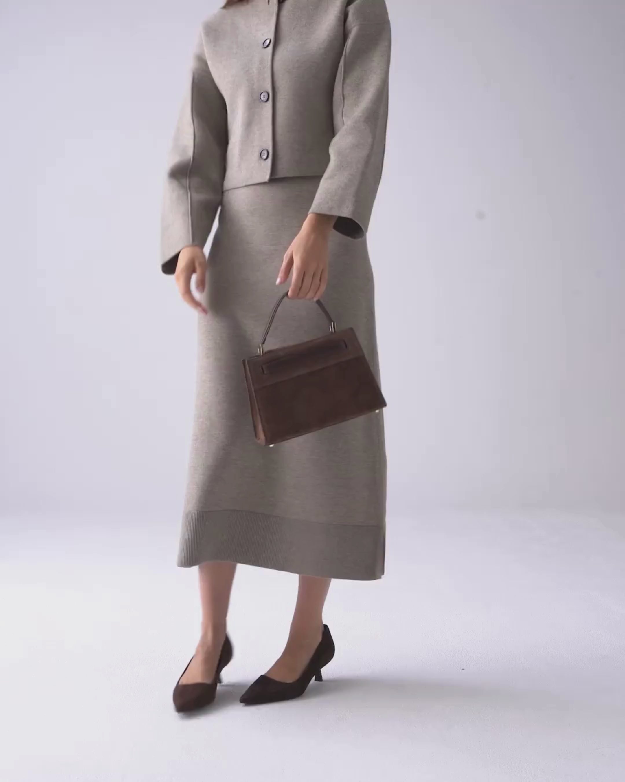 ALEMI Zurich | SEEFELD MINI | Small Bag | Dark Brown | Suede Leather | Video