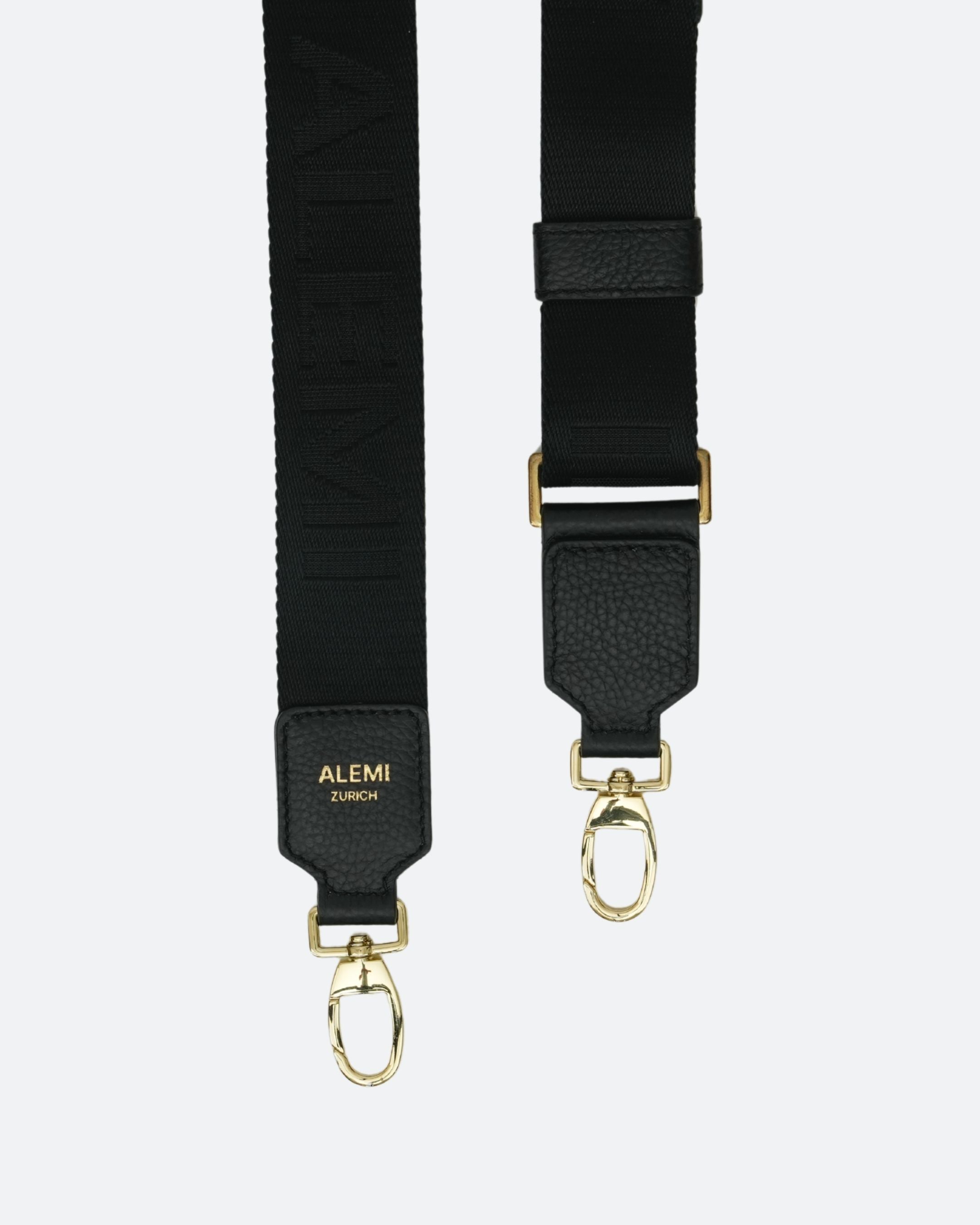 ALEMI Zurich | Adjustable Strap | Black | Soft Grain Leather | Strap Locks