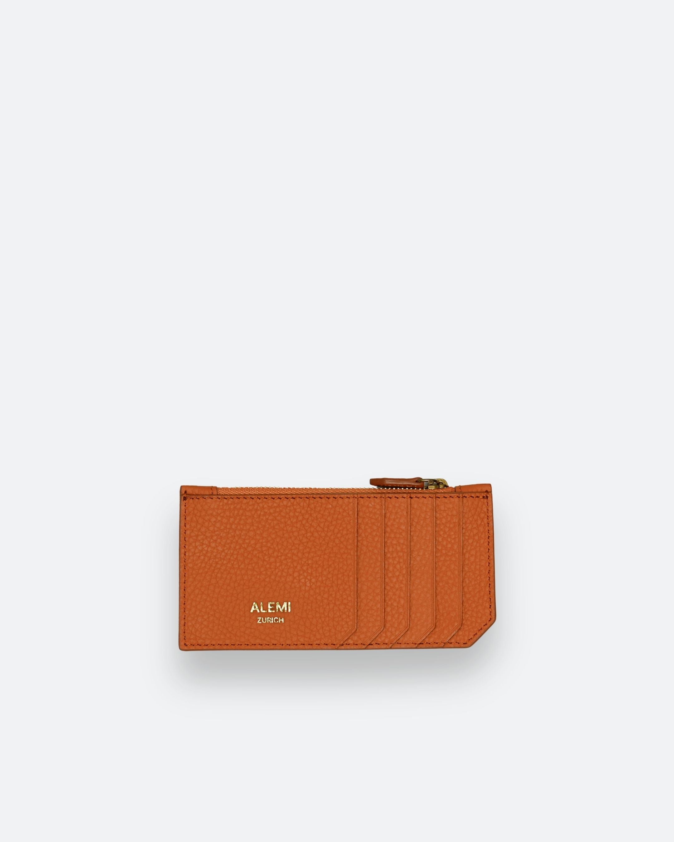 ALEMI Zurich | CARDHOLDER | Accessoires | Burnt Orange | Soft Grain Leather | Front