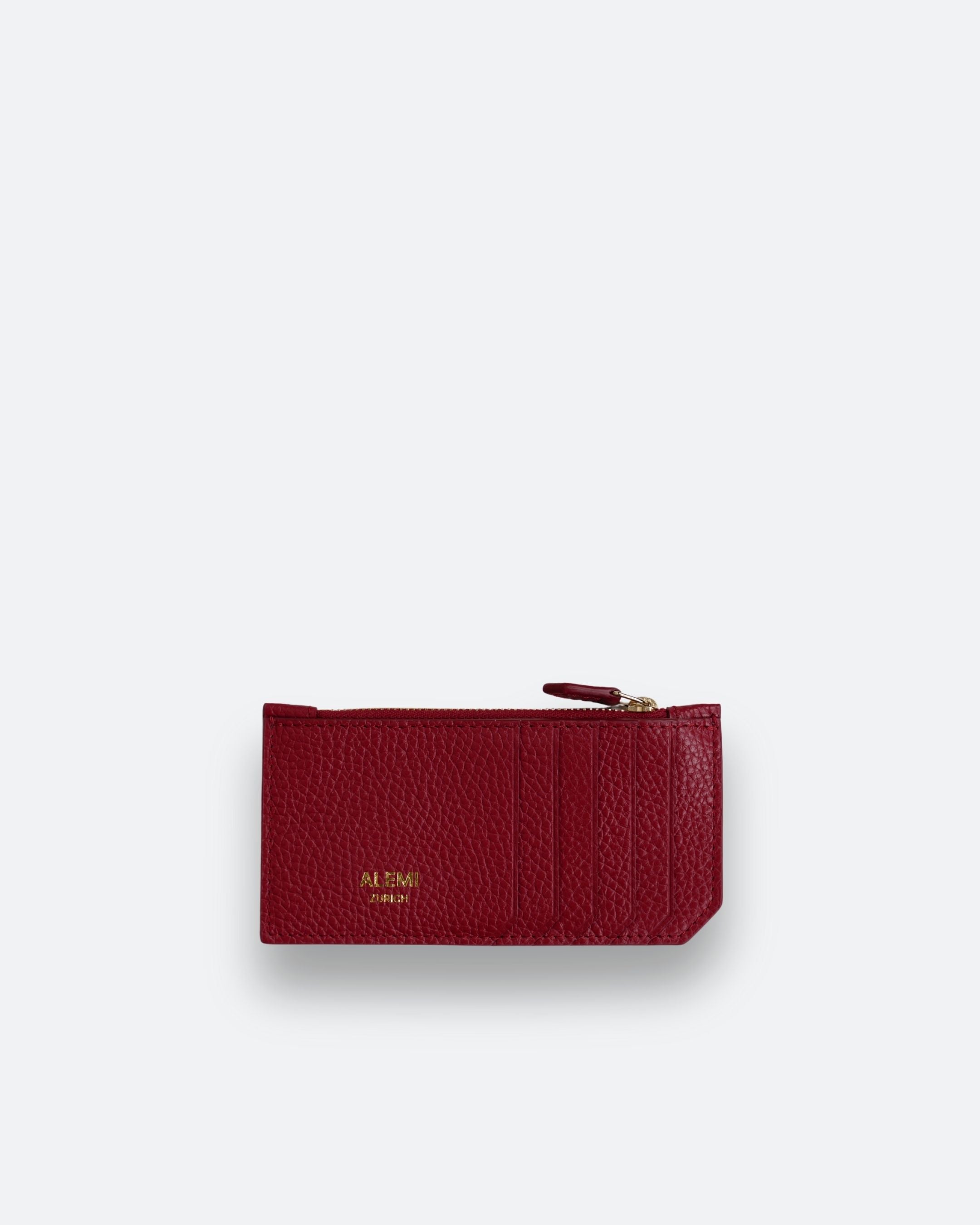 ALEMI Zurich | CARDHOLDER | Accessoires | Red | Soft Grain Leather | Front