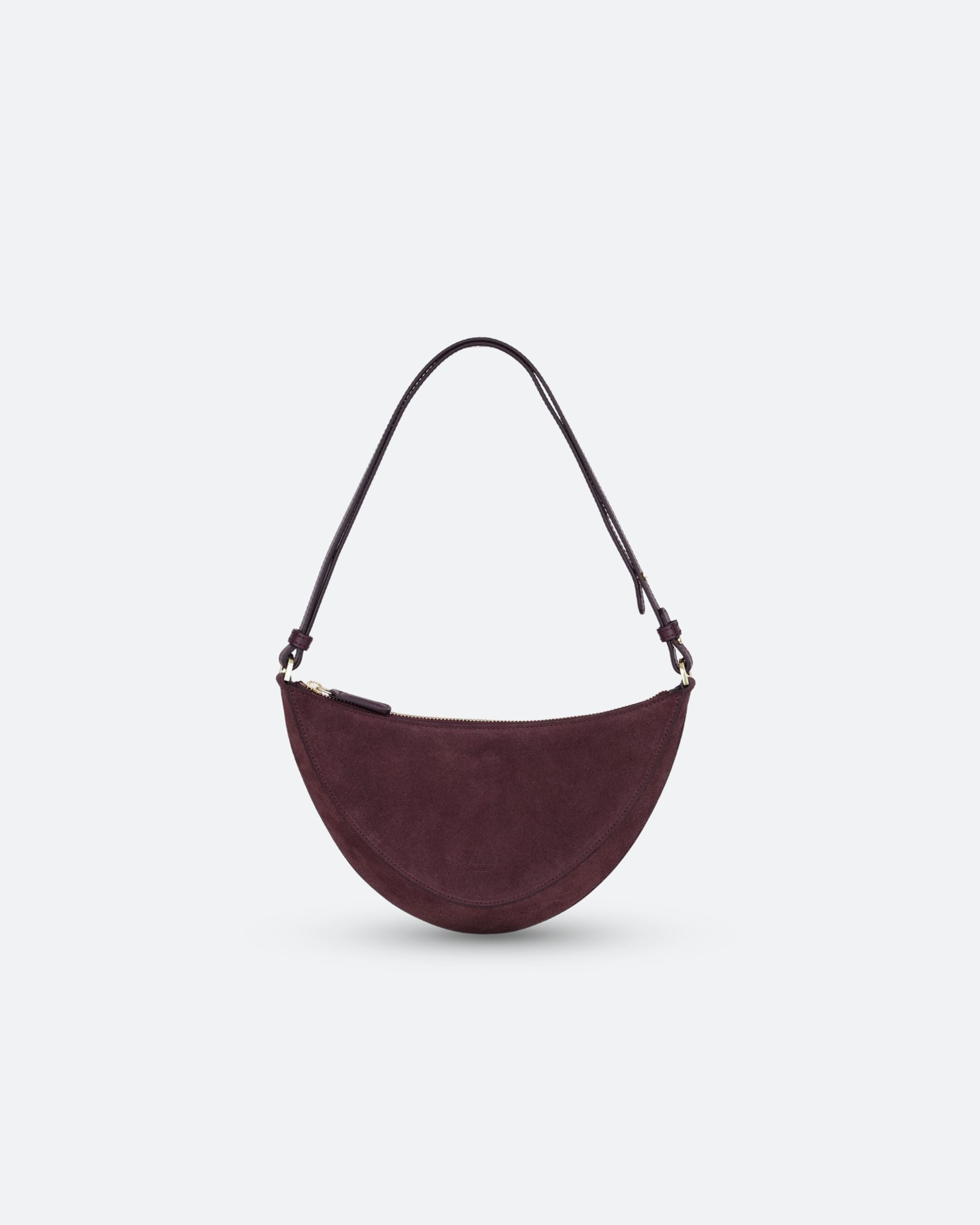 ALEMI Zurich | HELVETIA | Small Bag | Maroon Red I Suede Leather | Bag front