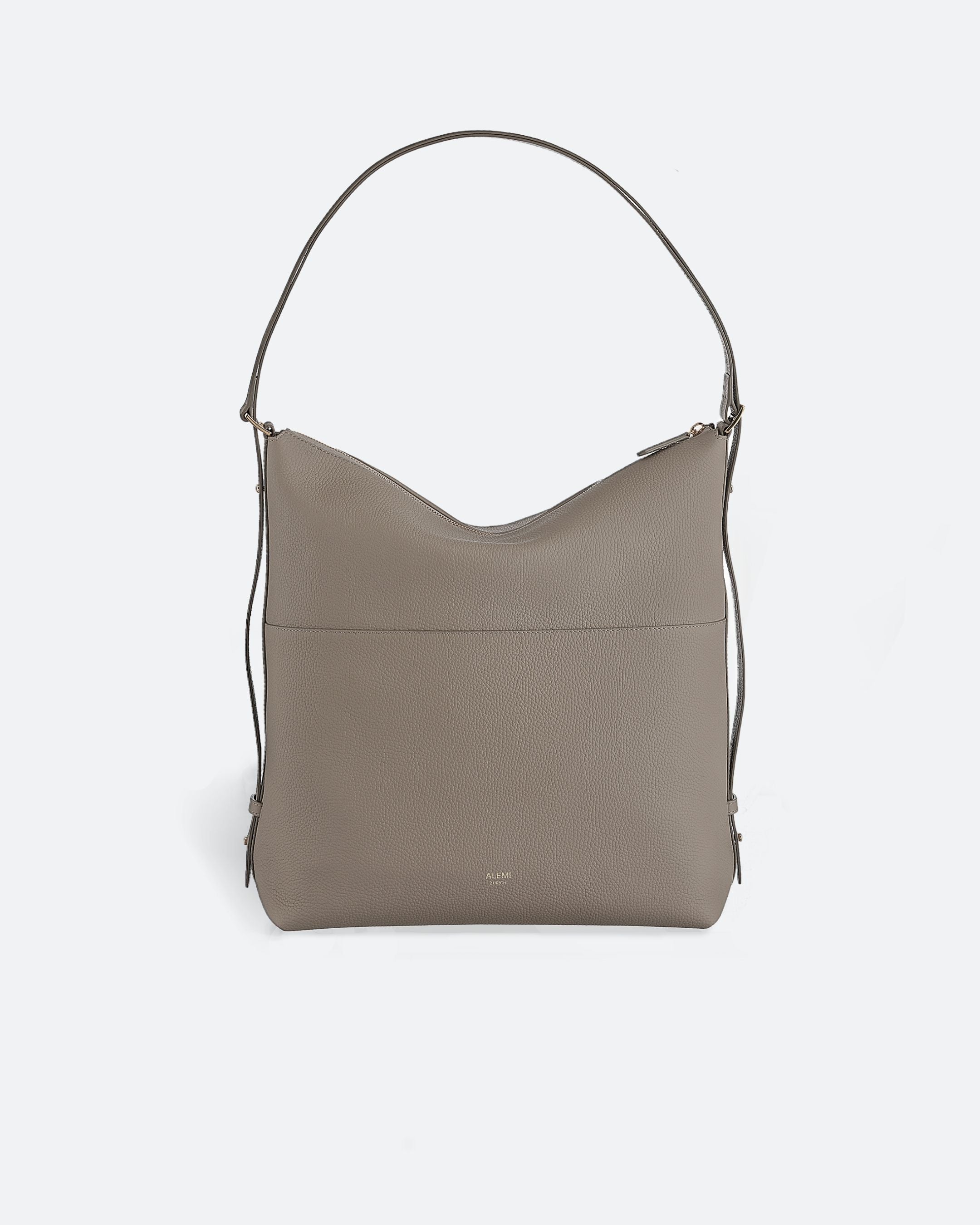ALEMI Zurich | LETTEN | Laptop Bag | Beige | Soft Grain Leather | Bag front