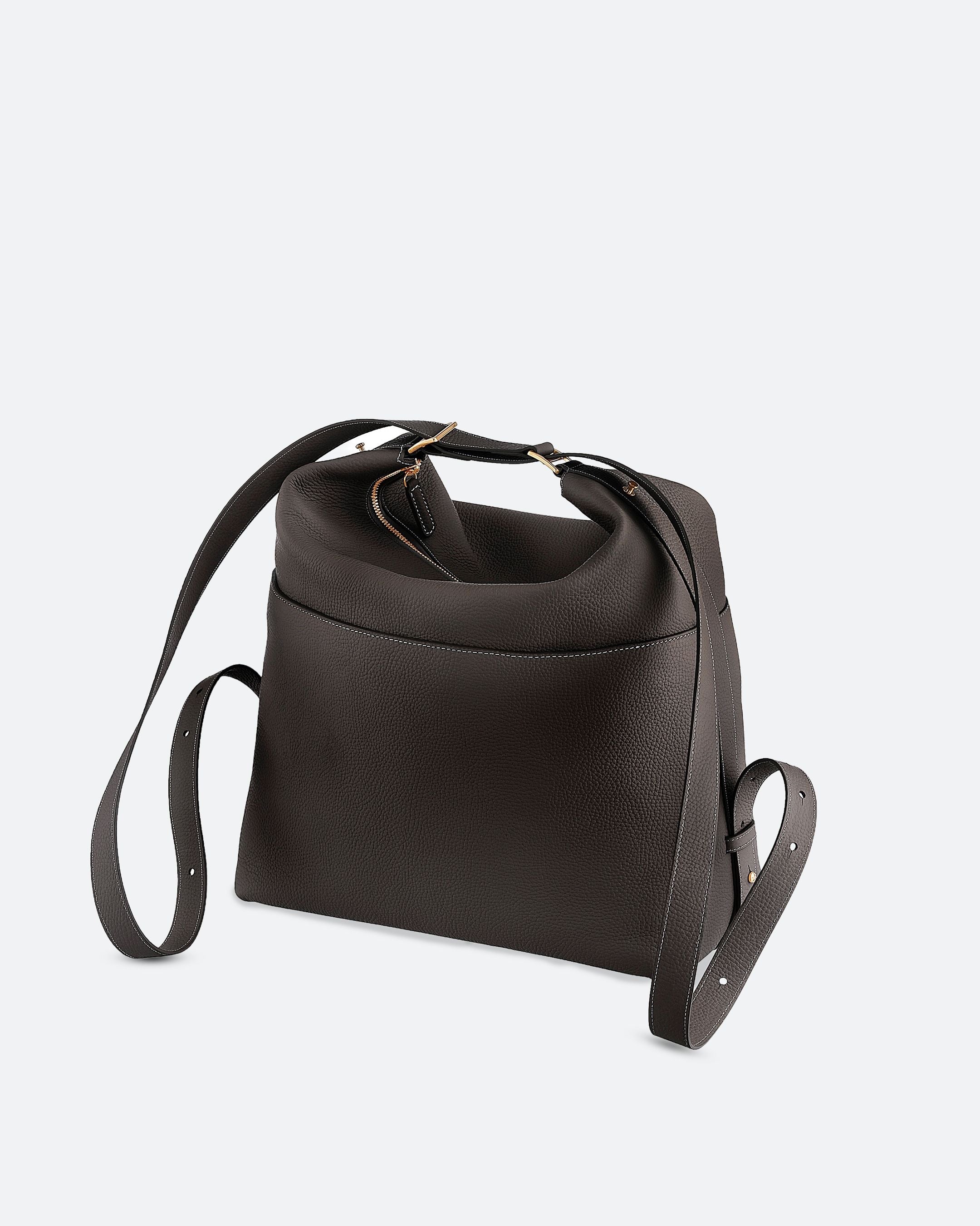 ALEMI Zurich | LETTEN | Laptop Bag | Dark Brown | Soft Grain Leather | Bag back