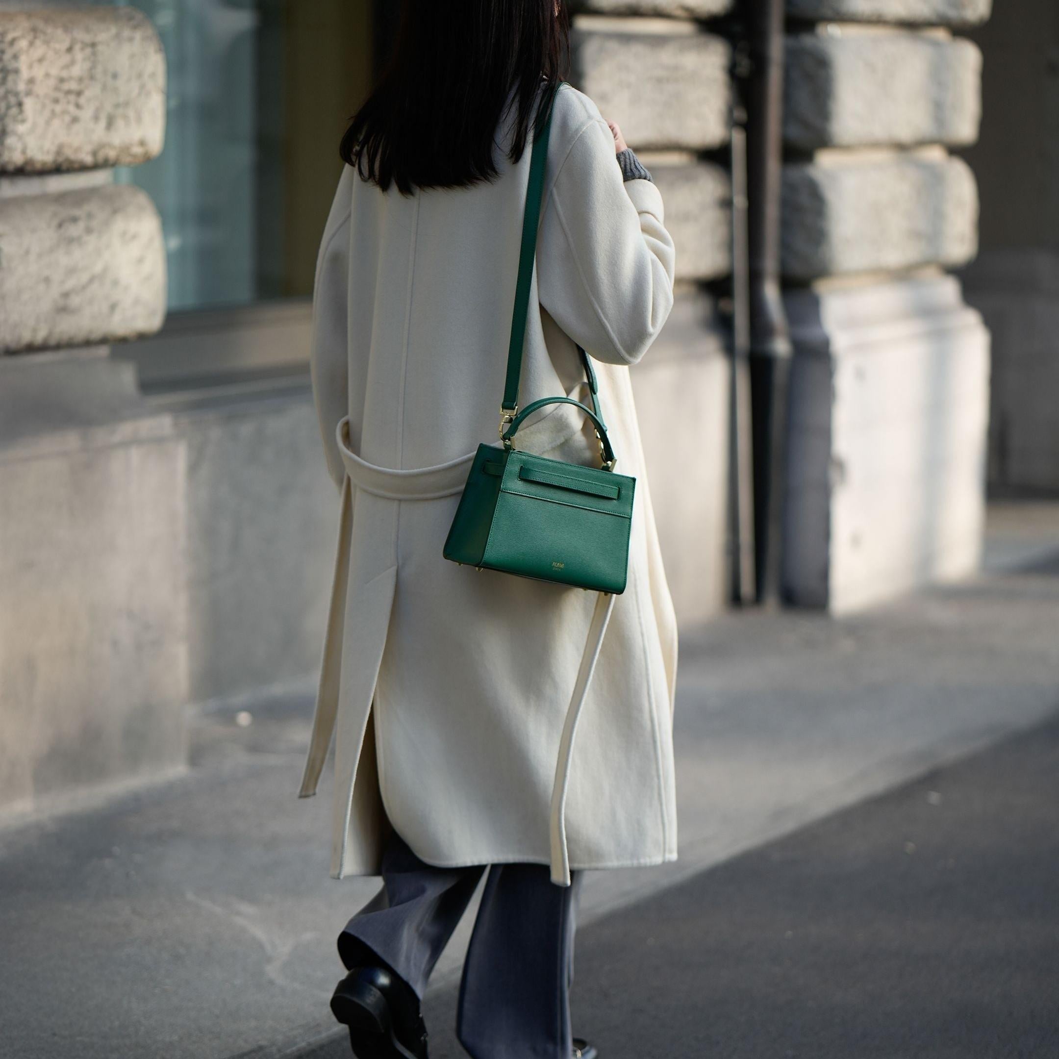 SEEFELD MINI in Emerald Green - Elegant Compact Bag | ALEMI Zurich