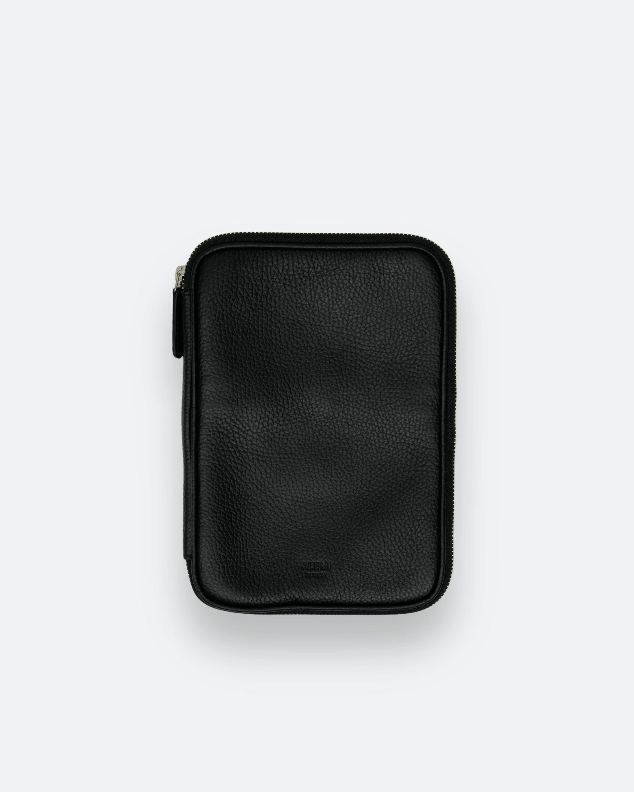 ALEMI Zurich | TECHNOPARK | Accessoires | Black with Silver Hardware | Soft Grain Leather | Front