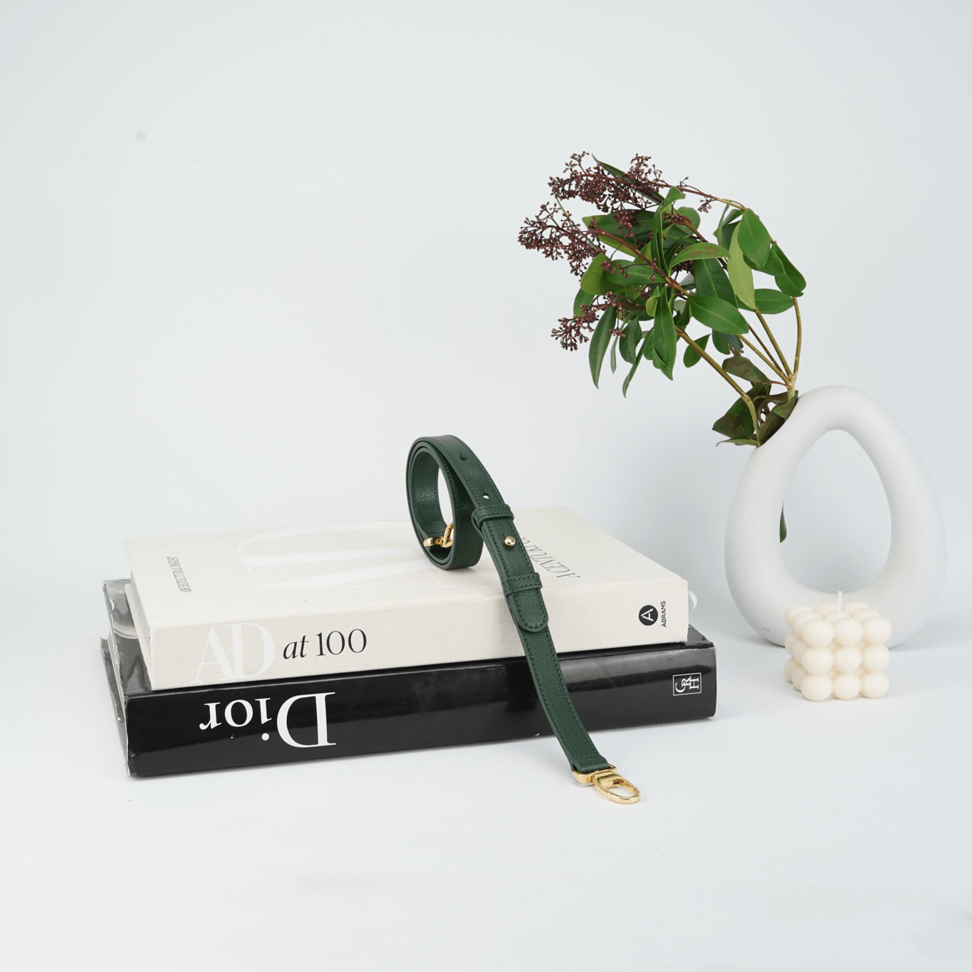 AMELI Zurich | LEATHER STRAP | Dark Green | Soft Grain Leather | Front